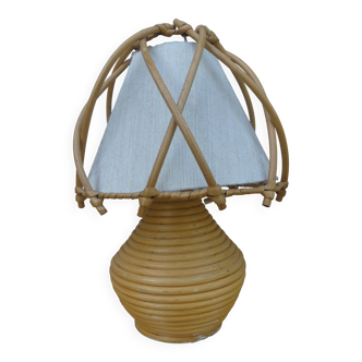 Louis SOGNOT rattan bedside lamp