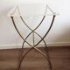 Table d'appoint laiton et plexiglass vintage