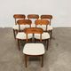 Set of 6 Scandinavian design chairs, ecru seats - price per piece