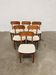 Set of 6 Scandinavian design chairs, ecru seats - price per piece