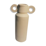 Handmade white clay vase contemporary style