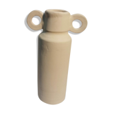 Handmade white clay vase contemporary style