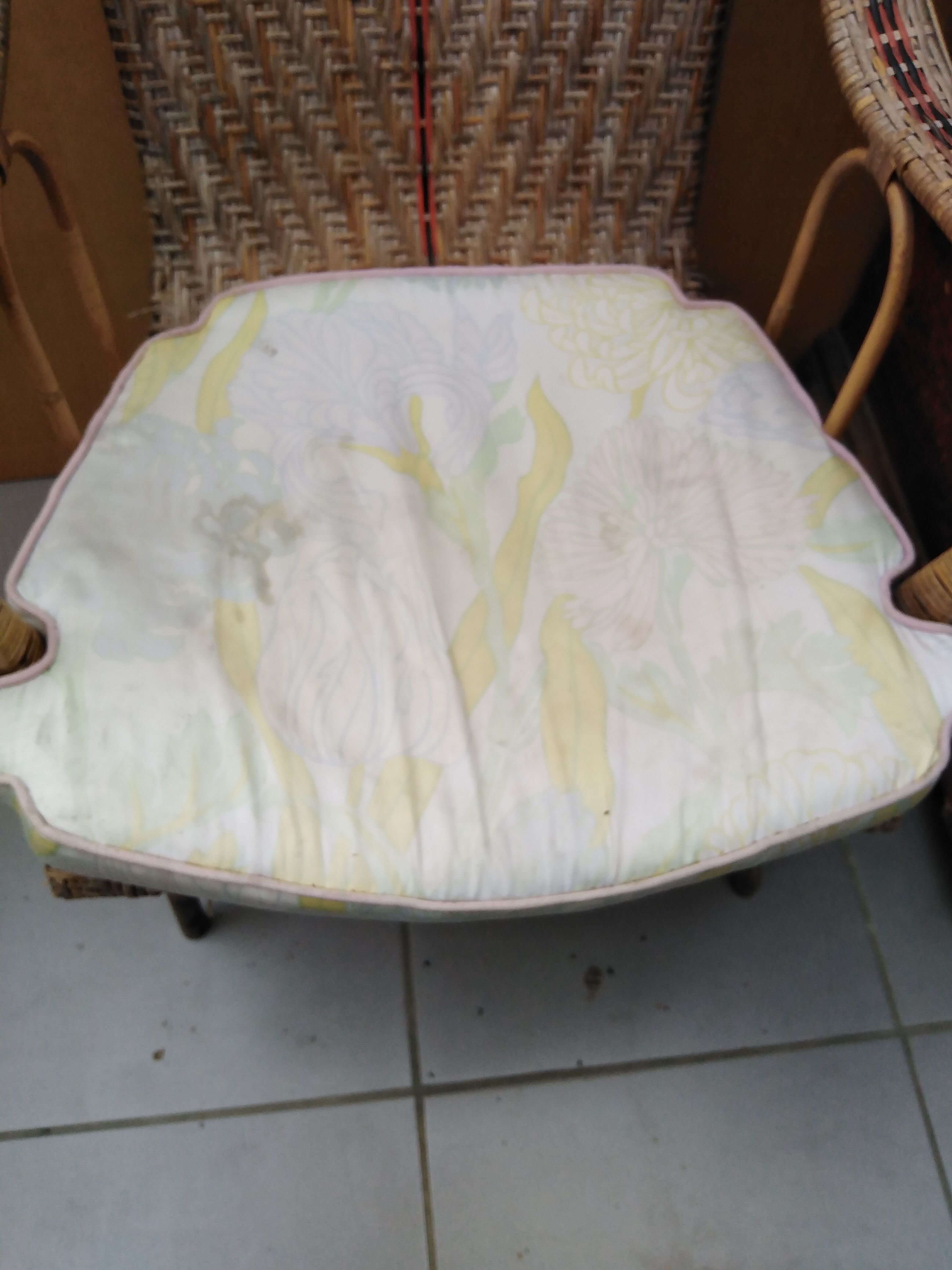 50s wicker rattan chair