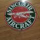 Sinclair aircraft enamel plate