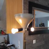 Lampadaire vintage marbre tissu année 50