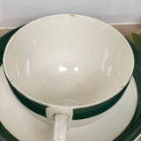 Set of 2 Digoin Sarreguemines cups and saucers