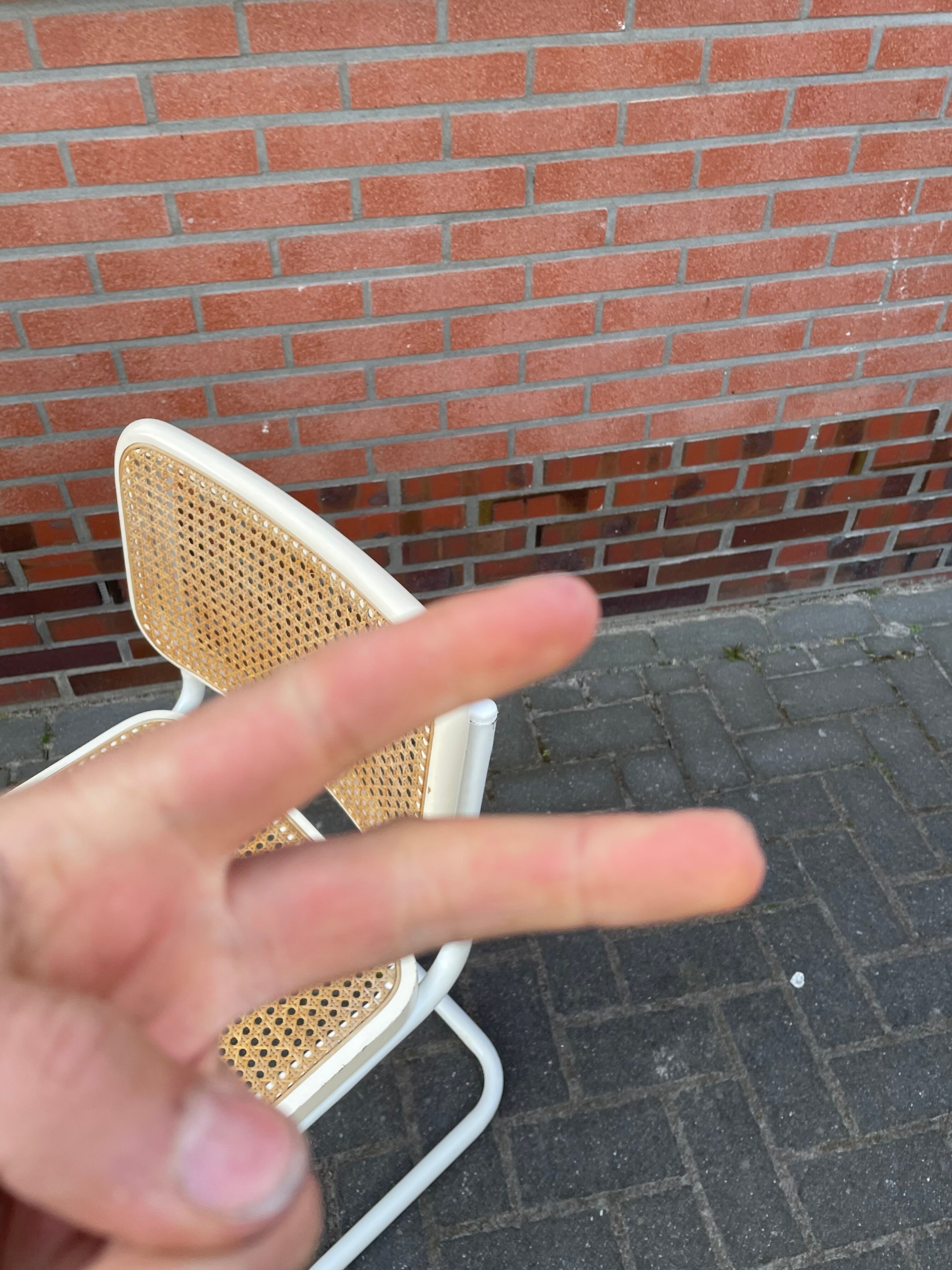 Cesca dining room chair designed by Marcel Breuer