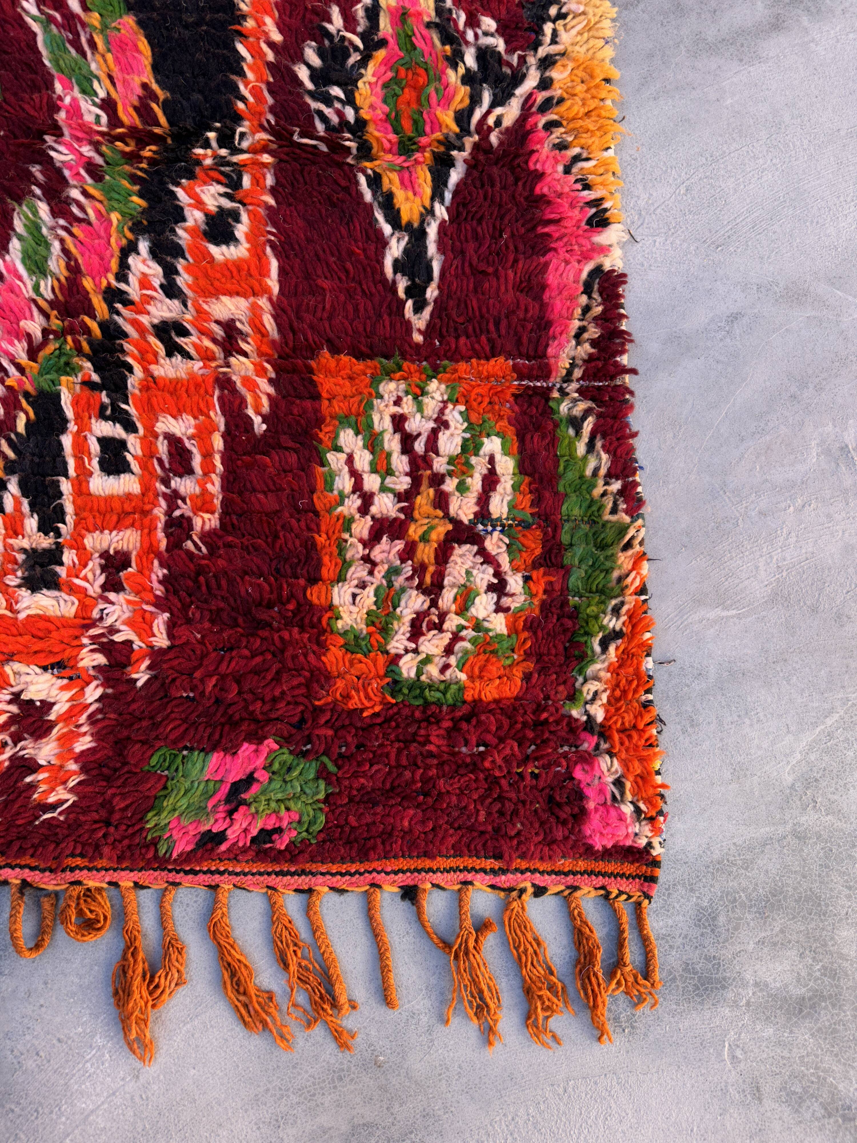 Colorful boujad Moroccan rug - 165 x 260 cm