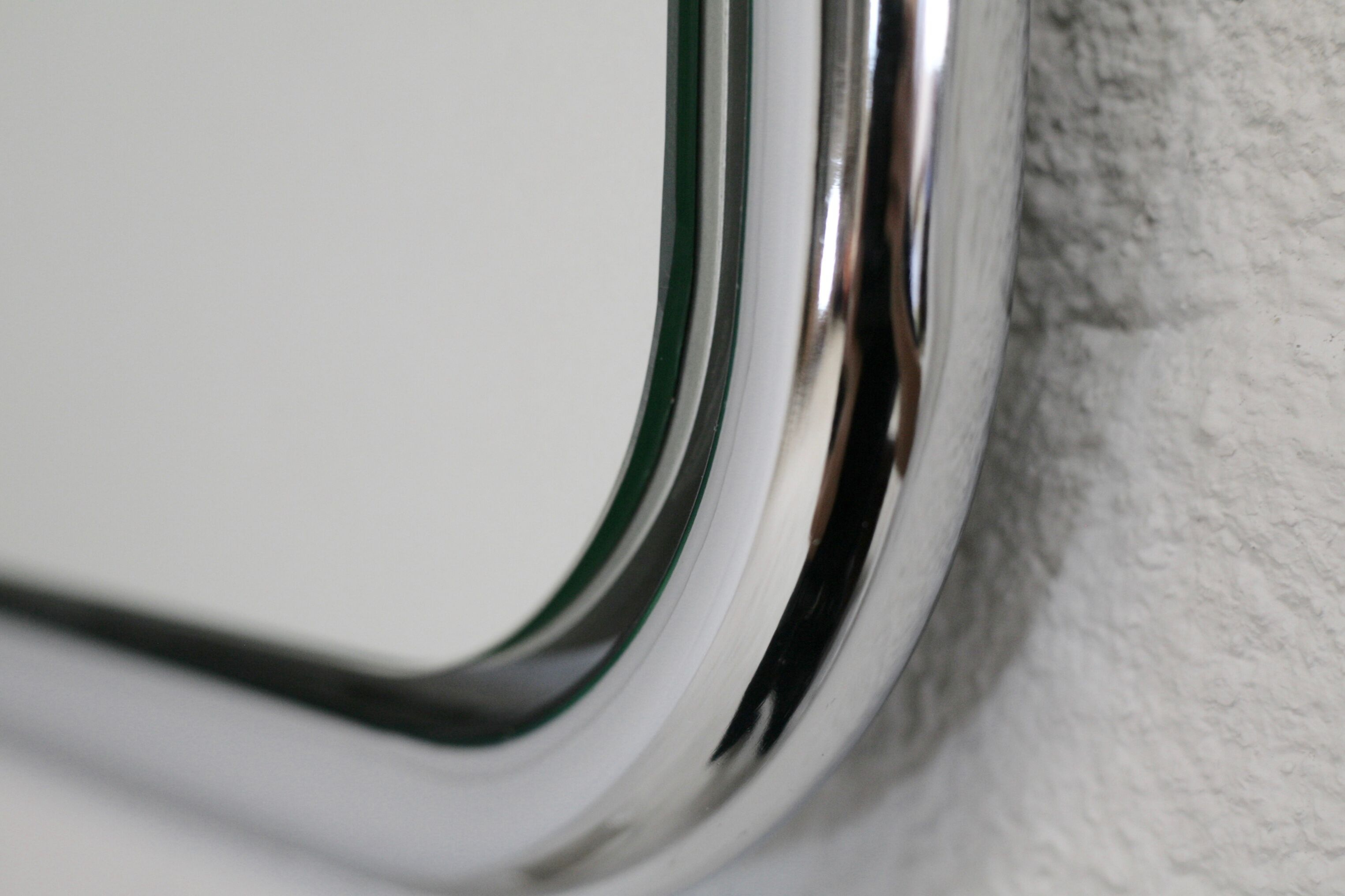 Pair of 70s tubular mirrors, chrome steel