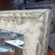 Miroir vintage bois et enduit