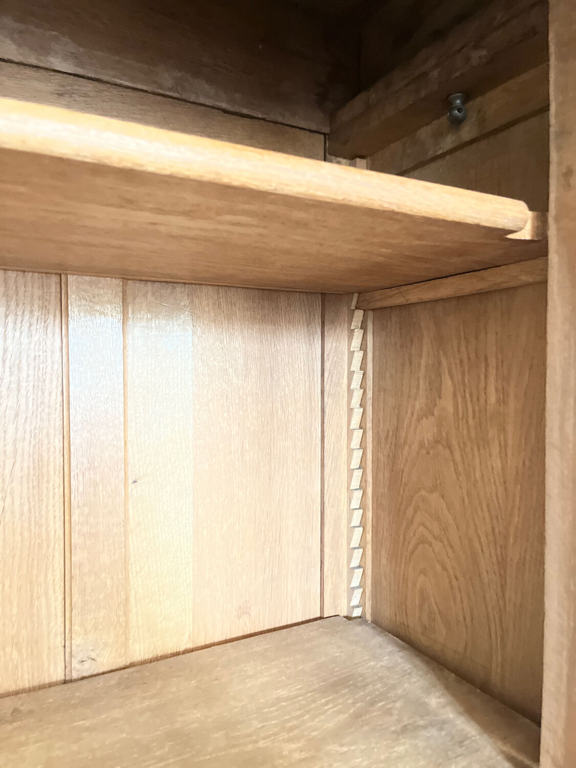 Raw wood glazed cabinet