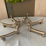 Set of 6 vintage V. Bugatti dachshund knife holders