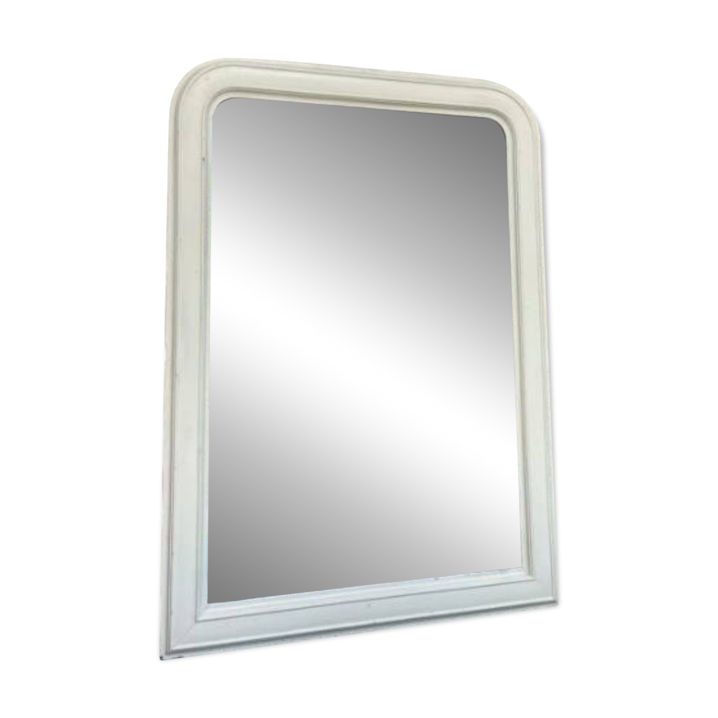 Large white Louis Philippe mirror