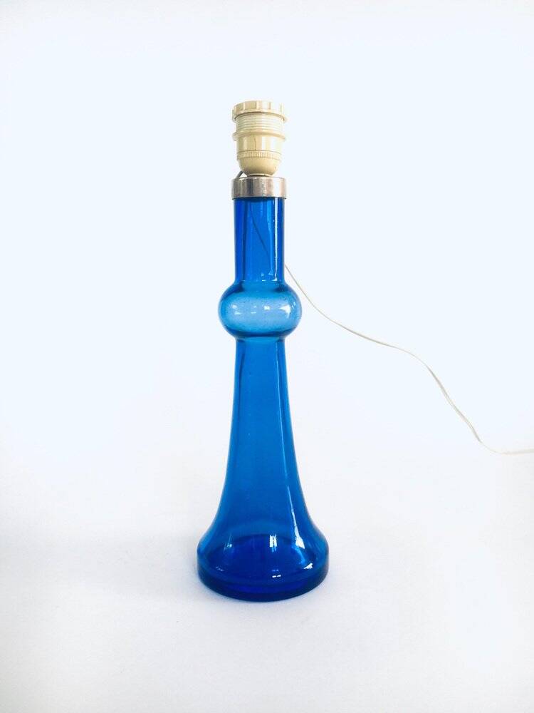 Mid-Century Blue Glass Table Lamp by Nanny Still for Raak, Netherlands, 1960s