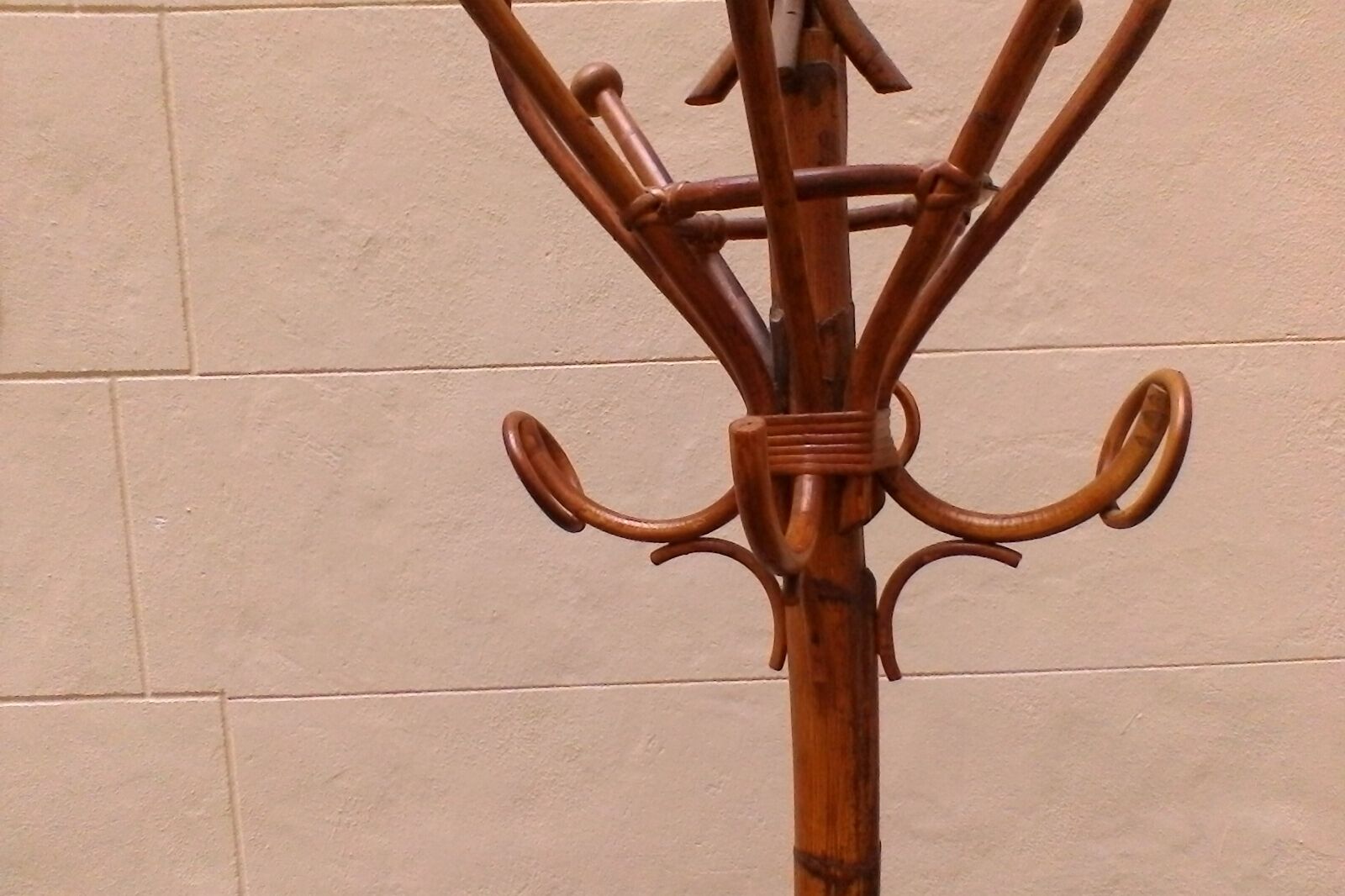 Rattan coatrack