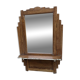 Miroir - étagère art déco en teck birman