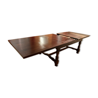 Dining table with wooden extension