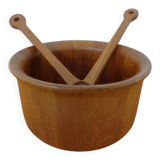 Mid-Century Teak Salad Bowl and Spoons by Richard Nissen for Nissen, 1960s, Set of 3