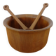 Mid-Century Teak Salad Bowl and Spoons by Richard Nissen for Nissen, 1960s, Set of 3