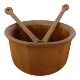 Mid-Century Teak Salad Bowl and Spoons by Richard Nissen for Nissen, 1960s, Set of 3