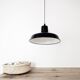 Black enamelled sheet metal suspension