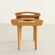French side table in oak with large handles, 1950s.