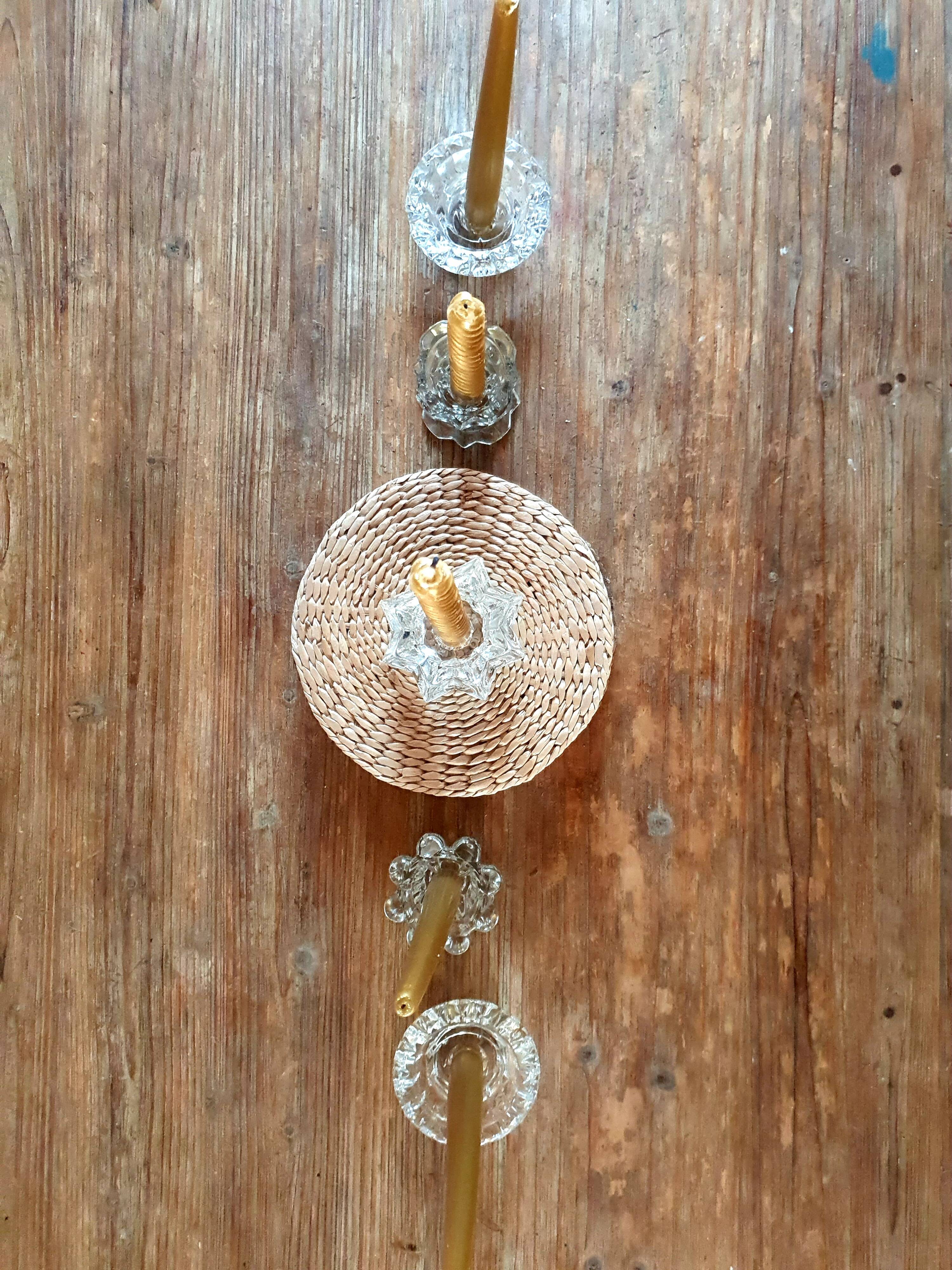 Glass candle holders