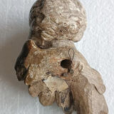 Gilded and silvered wooden angel's head, 18th century