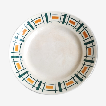 Badonviller ceramics round plate quiberon collection