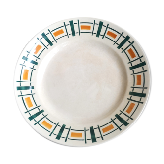 Badonviller ceramics round plate quiberon collection