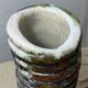 Raku ceramic tubular vase