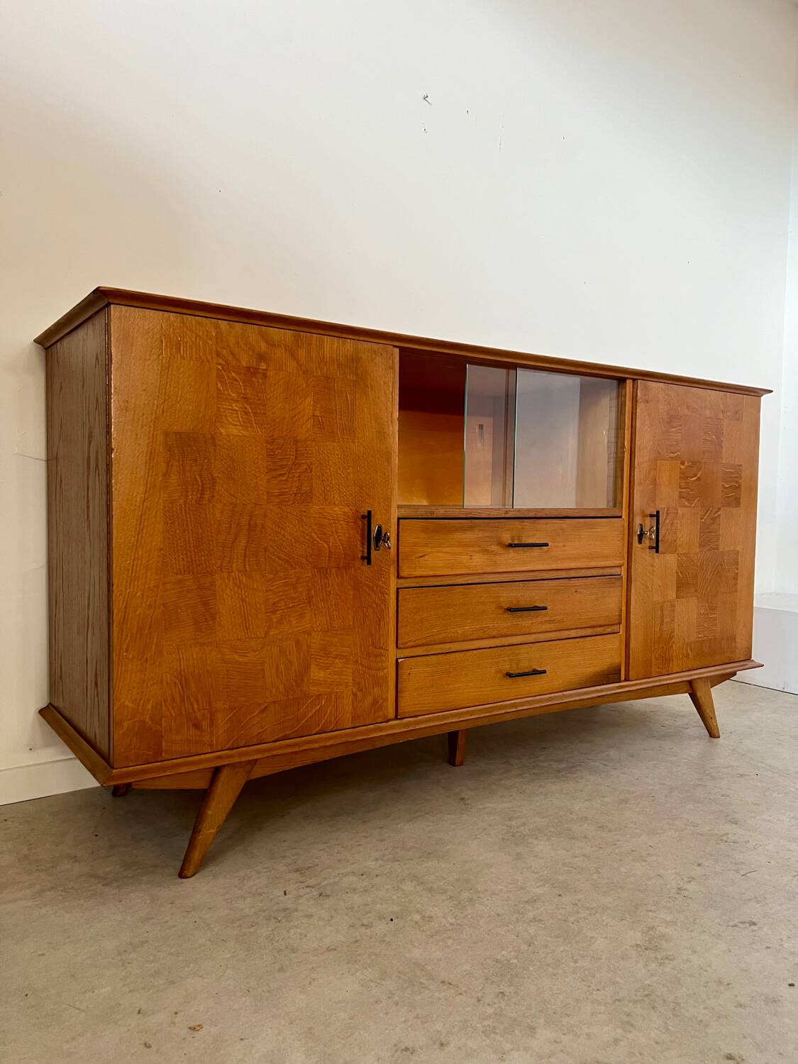 Old oak sideboard from the 50s, reconstruction period