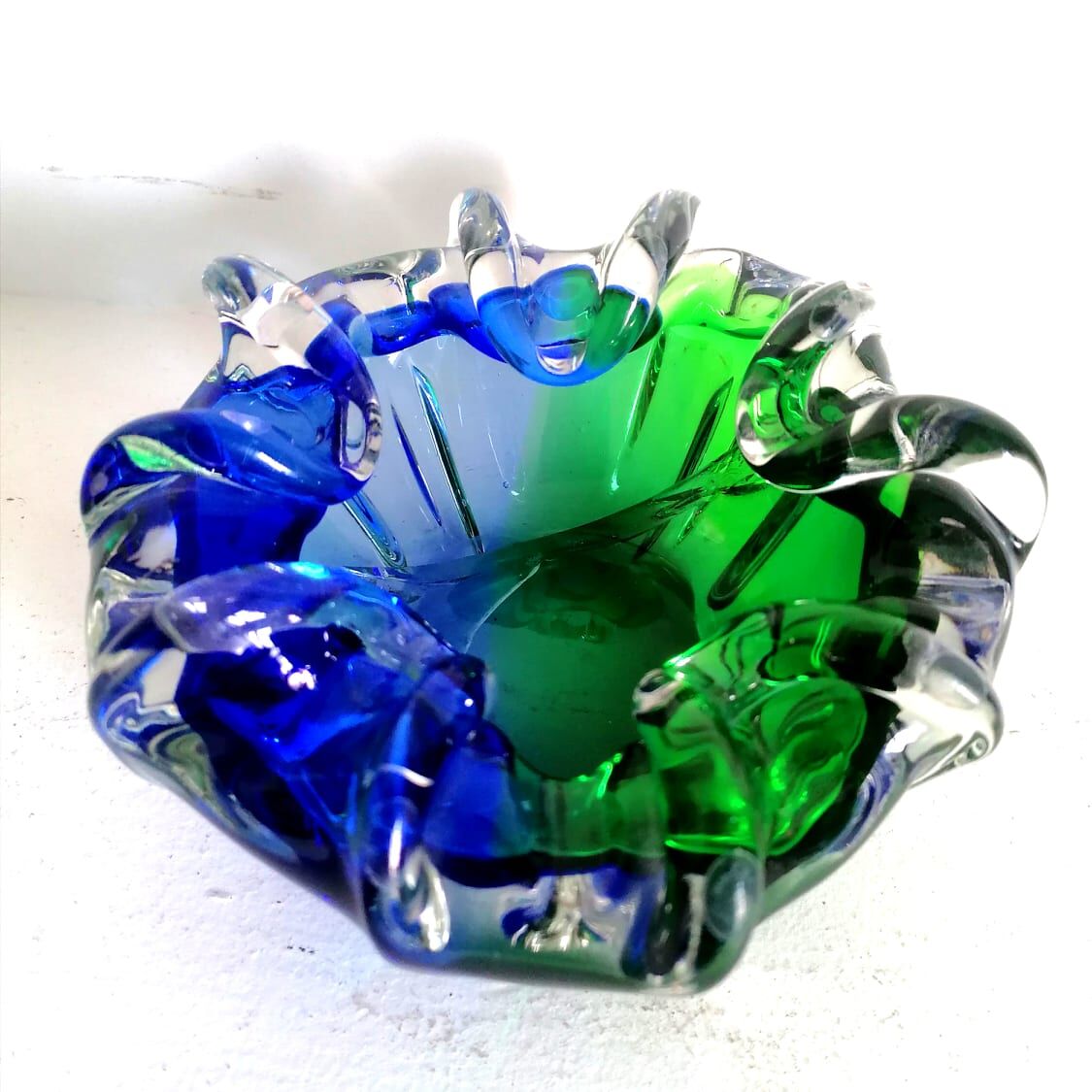 Cobalt blue Murano ashtray 1970