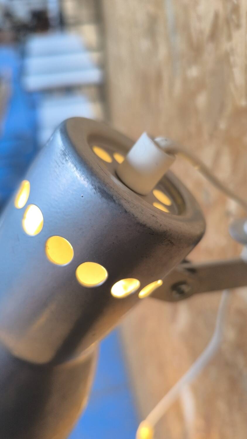 Vintage brushed aluminum wall light