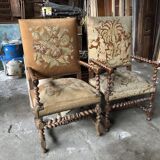 Louis XIII style armchairs