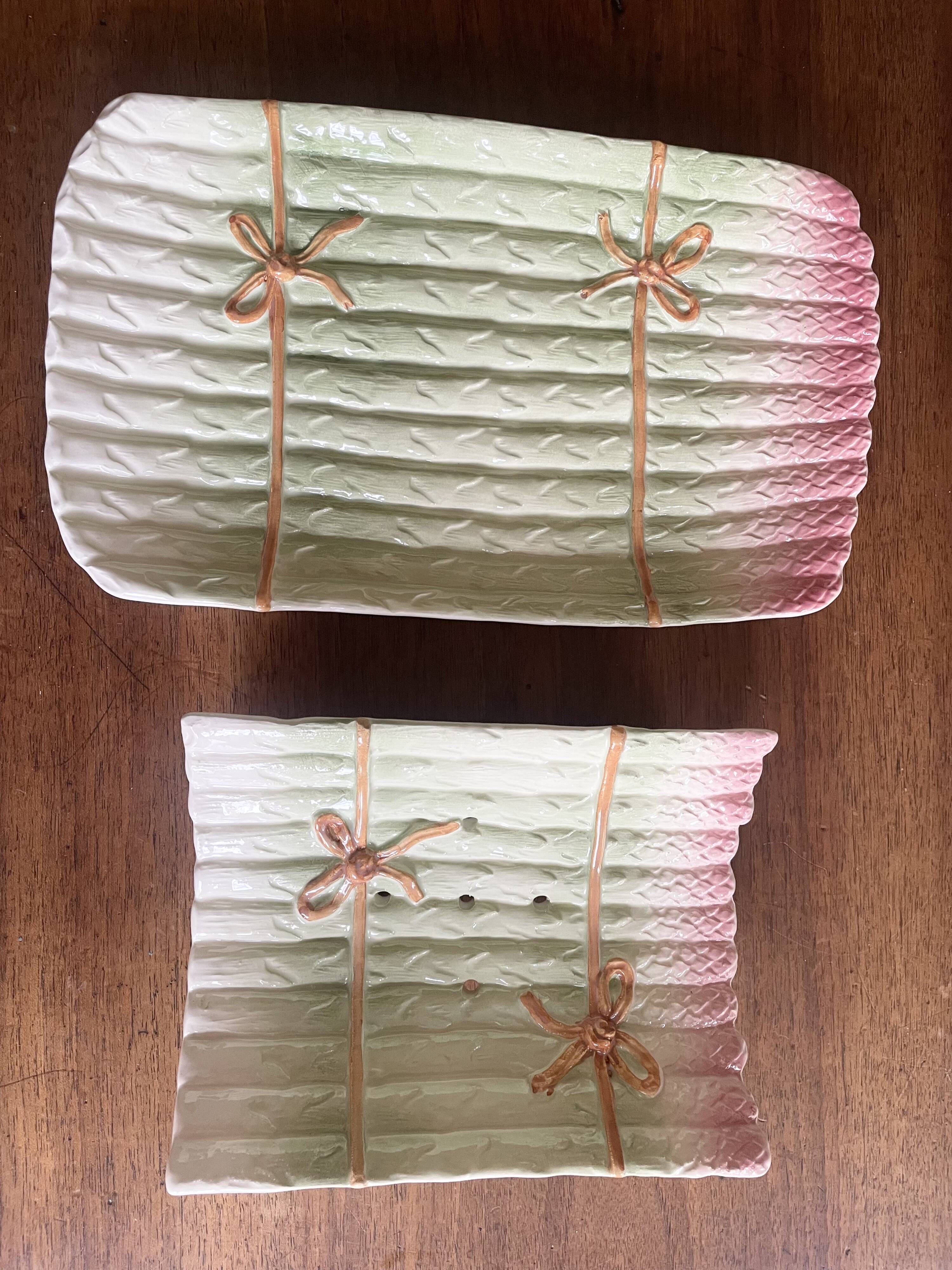asparagus barbotine serving platters