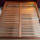 "Diacono" bed frame with slats, walnut finish, 191l x 33h x 210L.