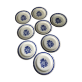 Eight plates with arms Creil and Montereau early 20th