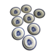 Eight plates with arms Creil and Montereau early 20th