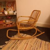 Children's rattan rocking chair