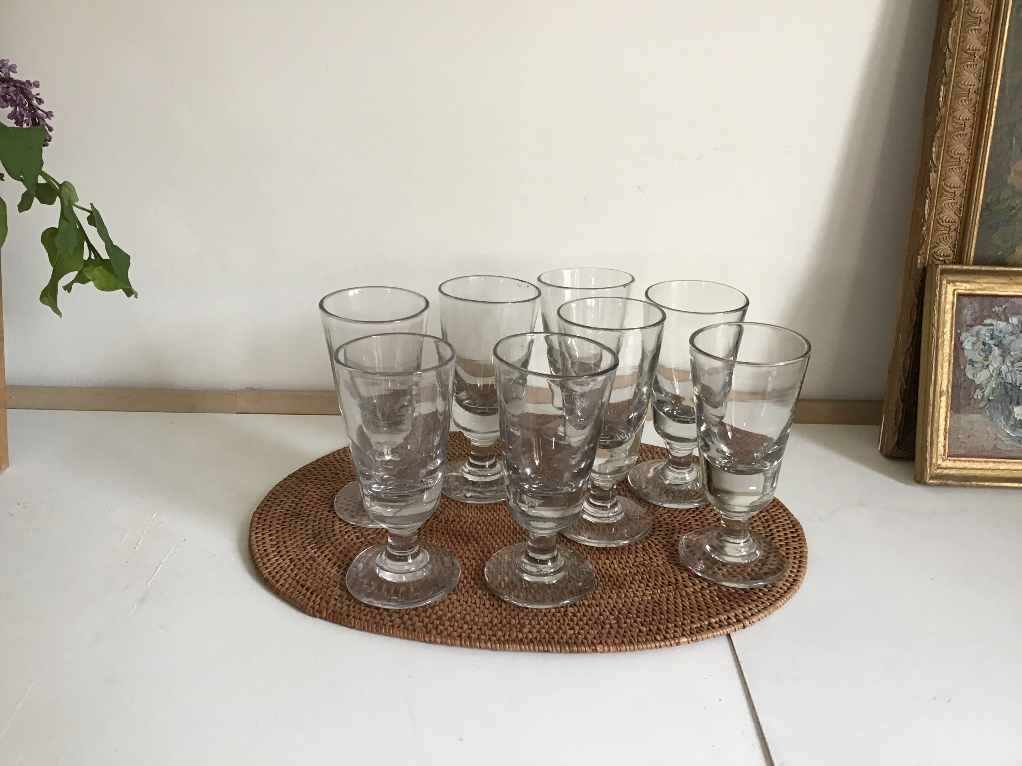 Set of 6 bistro glasses 1900s