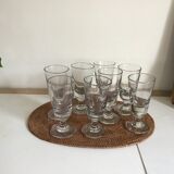 Lot de 6 verres bistrot années 1900