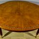 Oval dining table 1960 with 4 extensions, precious wood marquetry