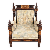 Fauteuil une place en bois sculpté à la main - Chiniot, Pakistan