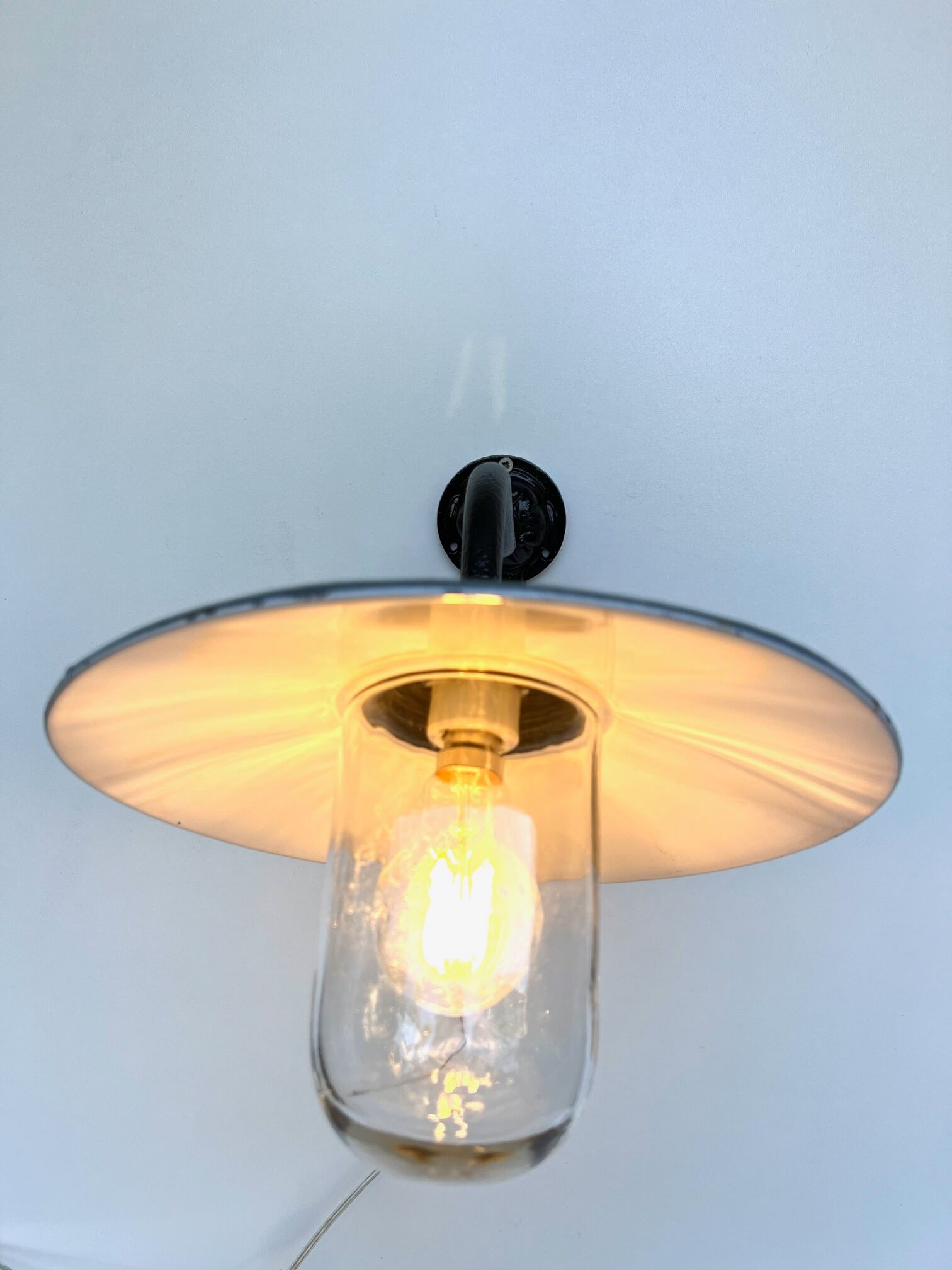 Applique lampe col de cygne fonte d'acier