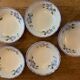 Assiettes creuses Salins France fleurs