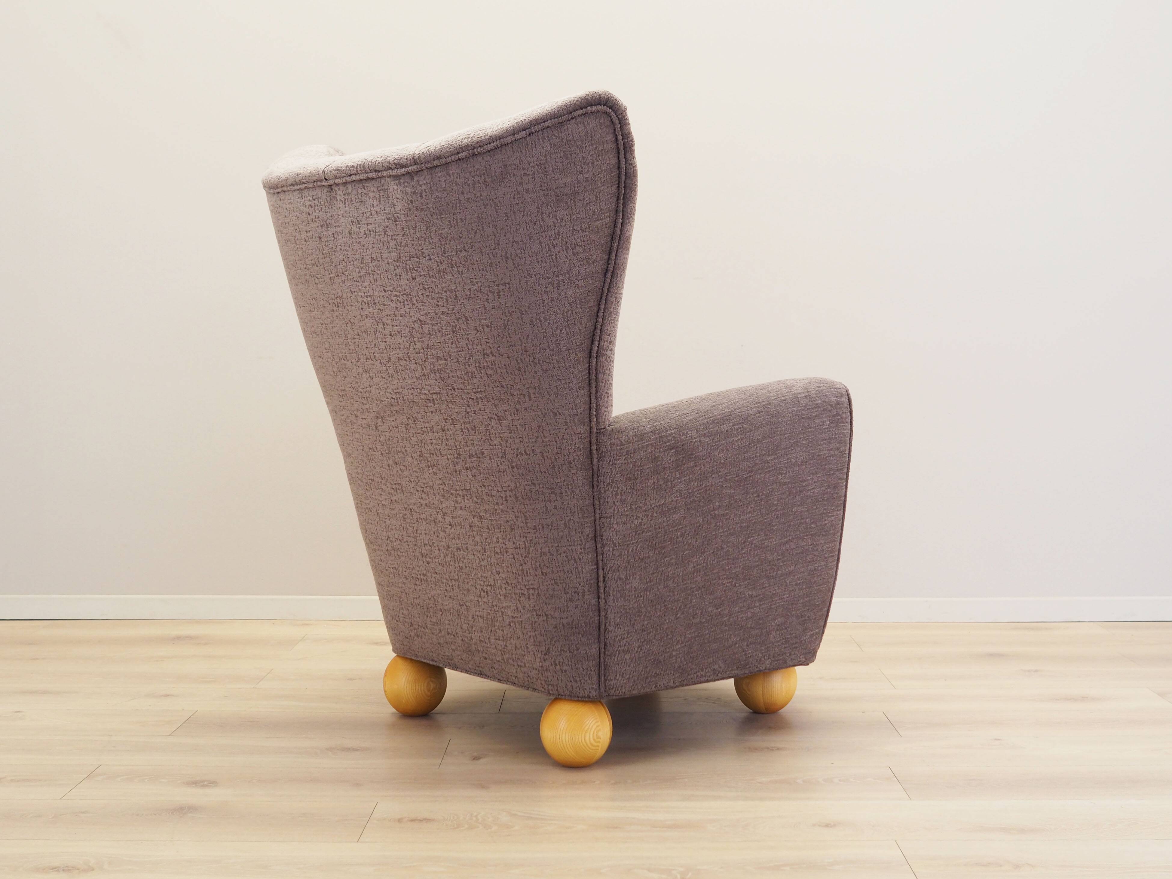 Grey armchair, Scandinavian design, production: Denmark