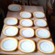 Vintage Iridescent Orange Tea and Dessert Set