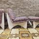 Set de 3 chauffeuses violette 1960