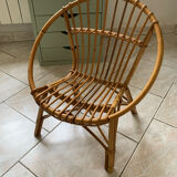 Shell chair and rattan table model children